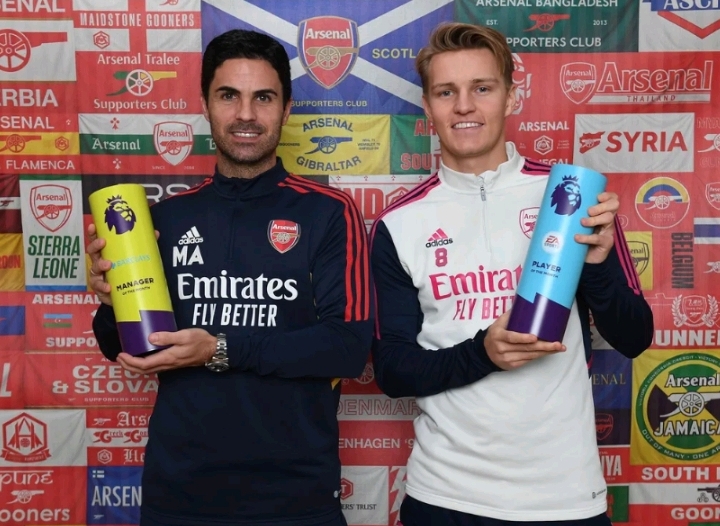 Arteta, Odegaard named EPL manager, player of the month