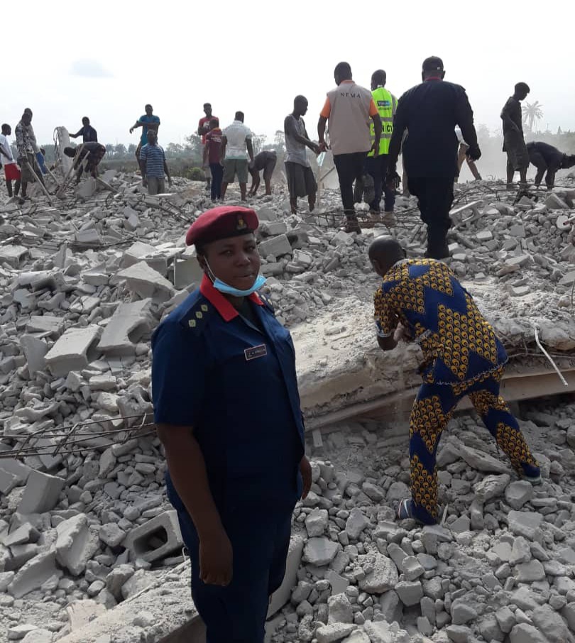 JUST IN:  Two-storey building collapses in Rivers, three feared dead