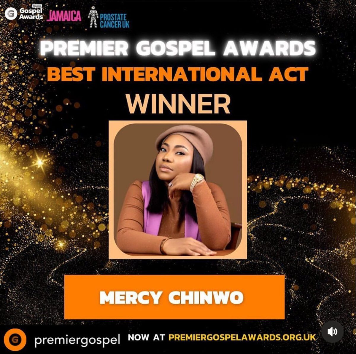 MERCY CHINWO WINS BEST INTERNATIONAL ACT AT PREMIER GOSPEL AWARDS