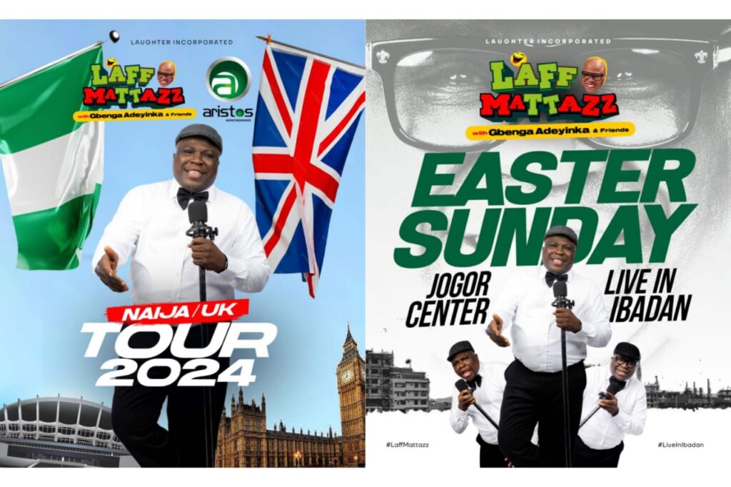 Gbenga Adeyinka D’1st In Collaboration With Aristos Band Gears Up For Laffmattazz “UK At Last” Amidst Preparation For The 2024 Tour