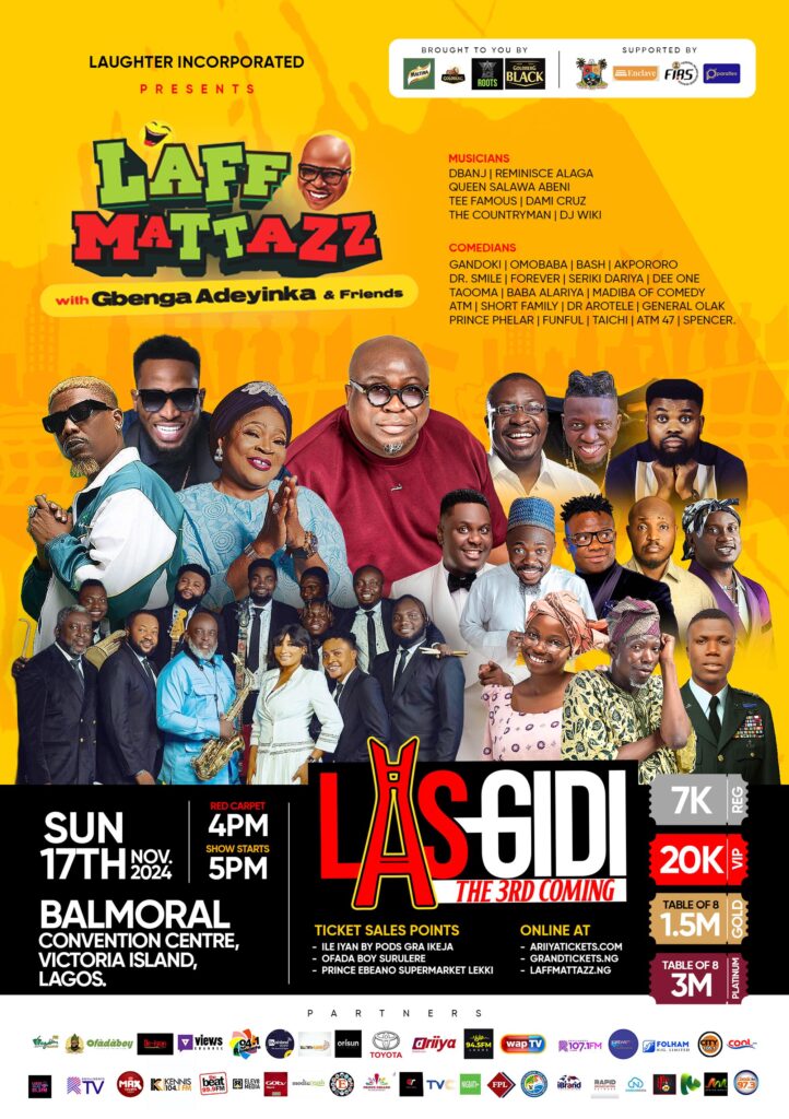 Laffmattazz: Lagos 3rd Coming Features Star-Studded Lineup with D’Banj, Queen Salawa Abeni, Reminisce, and More