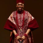 With a magnificent red and gold agbada, Moses Bliss rings in thirty in a grand fashion.