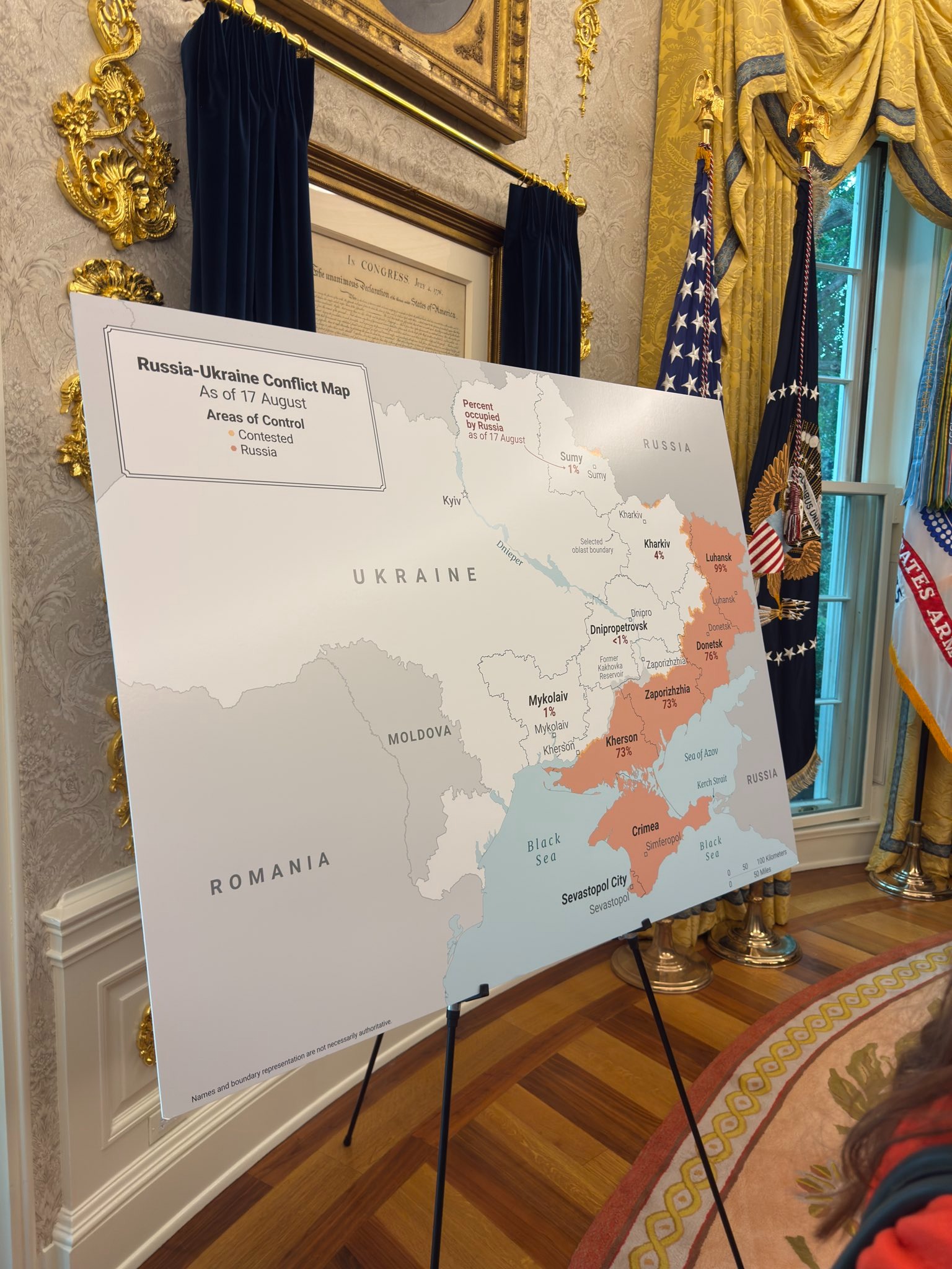 Oval Office Ukraine map controversy