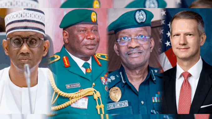 Ribadu, Defence Chief Oluyede, IGP Egbetokun