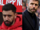 Michael Carrick and captain Bruno Fernandes
